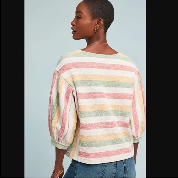 Anthropologie Current Air Abilene Striped Top - Picture 2 of 5